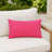 Sunbrella Outdoor Solid Pillow - Hot Pink - 12x20 rectangular pillow - lifestyle