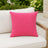 Sunbrella Outdoor Solid Pillow - Hot Pink - 20x20 square pillow - lifestyle