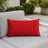 Sunbrella Outdoor Solid Pillow - Red - 12x20 rectangular pillow - lifestyle