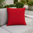 Sunbrella Outdoor Solid Pillow - Red - 20x20 square pillow - lifestyle