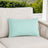 Sunbrella Outdoor Solid Pillow - Seafoam Blue - 12x20 rectangular pillow - lifestyle