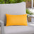 Sunbrella Outdoor Solid Pillow - Sunflower Yellow - 12x20 rectangular pillow - lifestyle