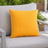 Sunbrella Outdoor Solid Pillow - Sunflower Yellow - 20x20 square pillow - lifestyle