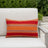 Sunbrella Outdoor Stripe Pillow - Bravada Salsa - 12x20 rectangular pillow - lifestyle