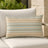 Sunbrella Outdoor Stripe Pillow - Bungalow Beige - 12x20 rectangular pillow - lifestyle