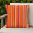 Sunbrella Outdoor Stripe Pillow - Dolce Mango - 20x20 square pillow - lifestyle