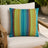 Sunbrella Outdoor Stripe Pillow - Homested Lagoon - 20x20 square pillow - lifestyle