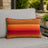 Sunbrella Outdoor Stripe Pillow - Homested Sunset - 12x20 rectangular pillow - lifestyle