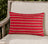 Sunbrella Outdoor Stripe Pillow - Mesa Flame - 12x20 rectangular pillow - lifestyle
