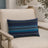 Sunbrella Outdoor Stripe Pillow - Riverbend Blues - 12x20 rectangular pillow - lifestyle