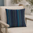 Sunbrella Outdoor Stripe Pillow - Riverbend Blues - 20x20 square pillow - lifestyle