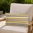Sunbrella Outdoor Stripe Pillow - Savannah Stone - 12x20 rectangular pillow - lifestyle