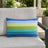Sunbrella Outdoor Stripe Pillow - Seville Seaside - 12x20 rectangular pillow - lifestyle